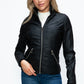 YMI Faux Layered Double-Zipper Jacket with Fuzzy Hood