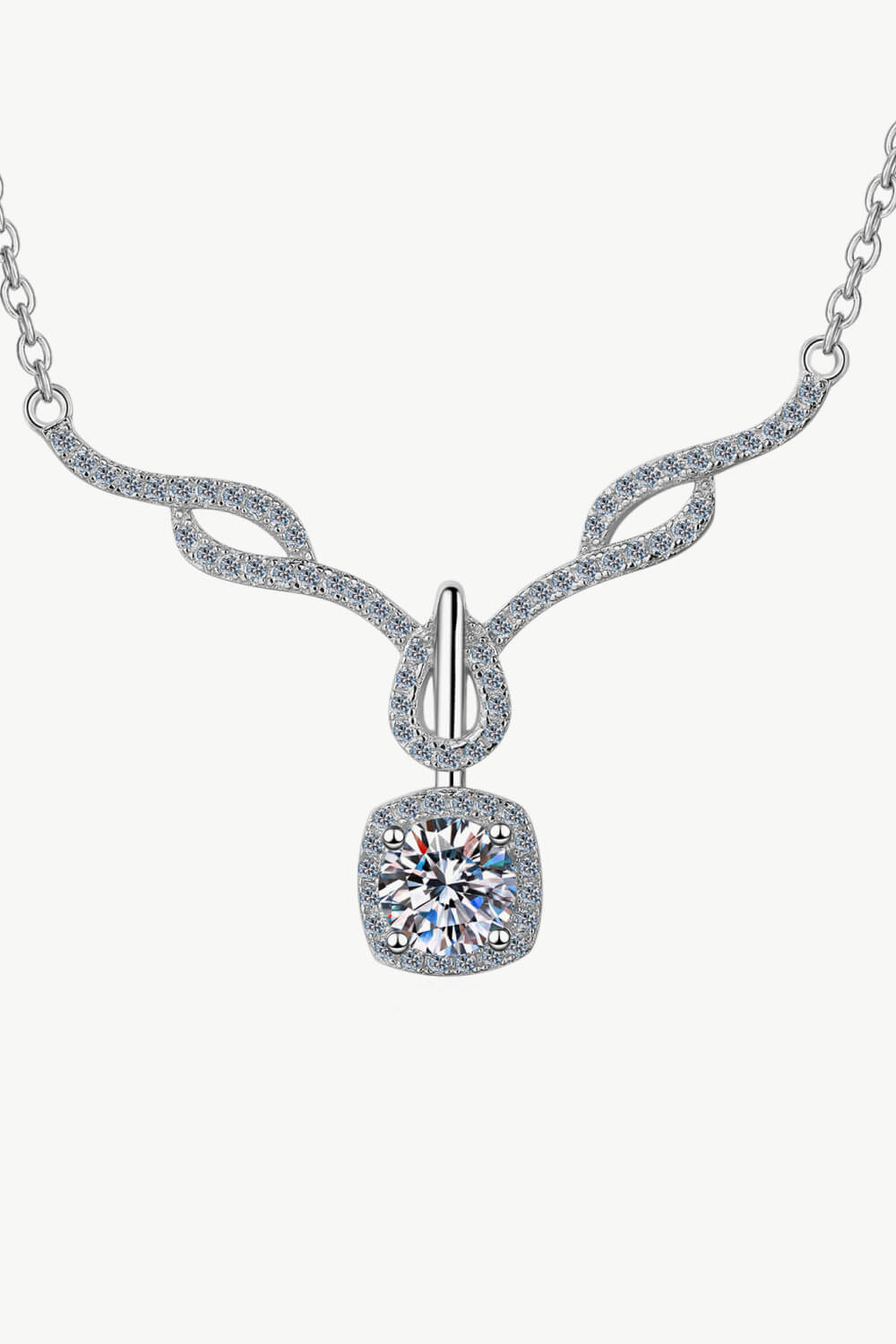 N112 Right On Trend Moissanite Pendant Necklace