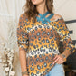 Celeste Full Size Leopard Long Sleeve T-Shirt with Braided Strap