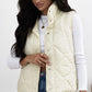 Snap Down Texture Vest Coat with Pockets