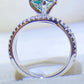 1 Carat Moissanite Contrast 925 Sterling Silver Ring