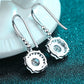 E105 925 Sterling Silver Moissanite Hook Earrings