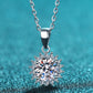 N110 925 Sterling Silver Moissanite Pendant Necklace