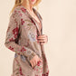 And The Why Floral Thermal Hooded Open Front Cardigan