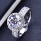 R137 Four-Prong 2 Carat Moissanite Round Ring