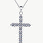 N114 Moissanite Cross Pendant Chain Necklace