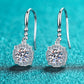 E105 925 Sterling Silver Moissanite Hook Earrings