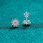 E107 925 Sterling Silver Moissanite Zircon Stud Earrings