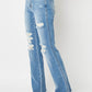 Judy Blue Full Size Distressed Raw Hem Bootcut Jeans