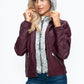 YMI Faux Layered Double-Zipper Jacket with Fuzzy Hood