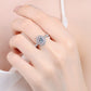 J103 1 Carat Moissanite 925 Sterling Silver Halo Ring