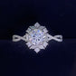 J100 Floral 2 Carat Moissanite Crisscross Ring