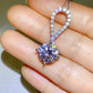 N109 5 Carat Moissanite 925 Sterling Silver Teardrop Necklace