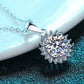 N110 925 Sterling Silver Moissanite Pendant Necklace