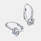 E110 2 Carat Moissanite 925 Sterling Silver Earrings