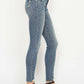 Judy Blue Full Size Tummy Control Vintage Wash Hem Destroy Skinny Jeans