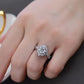 J100 Floral 2 Carat Moissanite Crisscross Ring