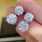 E104 10 Carat Moissanite 925 Sterling Silver Earrings