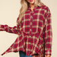 Haptics Plaid Button Down Sharkbite Shirt