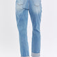 Judy Blue Full Size Distressed Straight Jeans with Patch Pockets