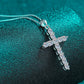 N114 Moissanite Cross Pendant Chain Necklace