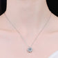 N102 1 Carat Moissanite Floral-Shaped Pendant Necklace