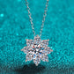 N102 1 Carat Moissanite Floral-Shaped Pendant Necklace