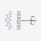 E100 All You Need Moissanite Platinum-Plated Earrings