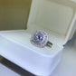 J102 2 Carat Moissanite 925 Sterling Silver Ring