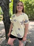 Hailey & Co Yellow waffle top