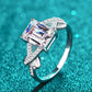 3 Carat Moissanite Sterling Silver Ring