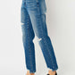 Judy Blue Full Size Distressed Slim Jeans