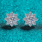 E103 1 Carat Moissanite 925 Sterling Silver Flower Earrings