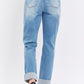 Judy Blue Full Size Distressed Straight Jeans with Patch Pockets