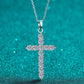 N114 Moissanite Cross Pendant Chain Necklace