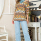 Celeste Full Size Leopard Long Sleeve T-Shirt with Braided Strap