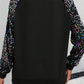 Sequin Round Neck Long Sleeve Blouse