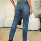 Judy Blue Full Size Mid Rise Rigid Magic Release Hem Jeans