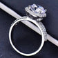 R137 Four-Prong 2 Carat Moissanite Round Ring