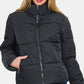 Zenana Zip Up Turtleneck Puffer Jacket with Pockets