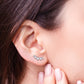 E100 All You Need Moissanite Platinum-Plated Earrings