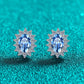 E111 1 Carat Moissanite 925 Sterling Silver Stud Earrings