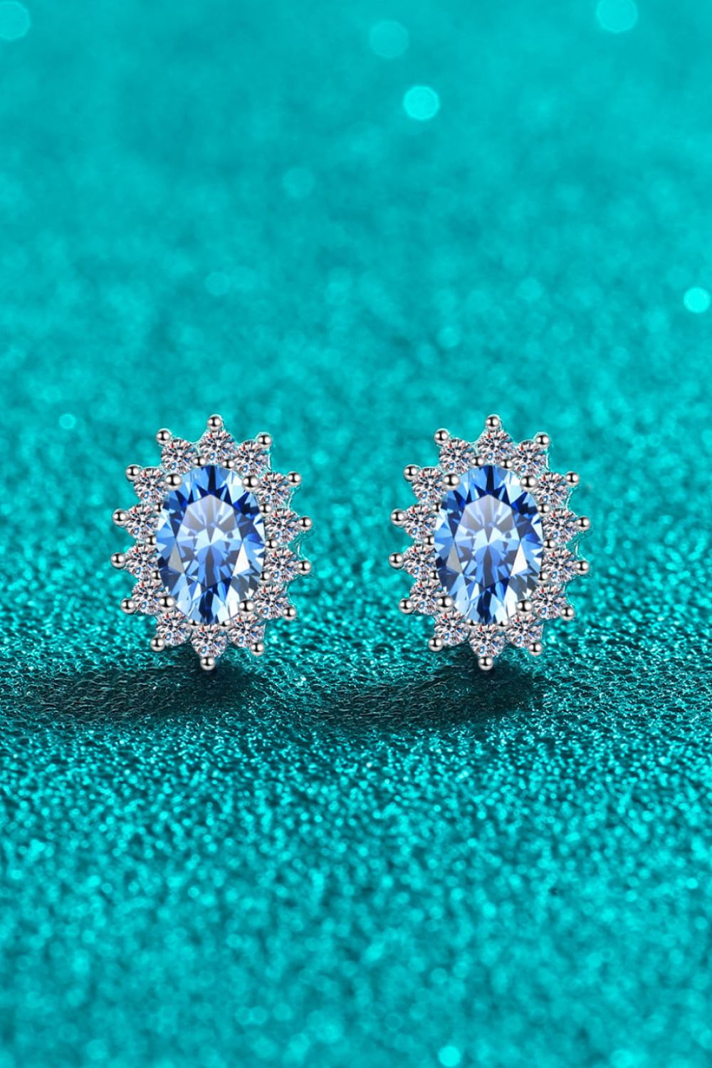 E111 1 Carat Moissanite 925 Sterling Silver Stud Earrings