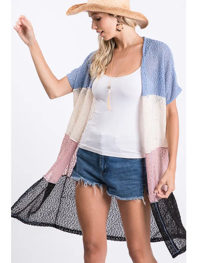 Casual Everyday Color Block Women's Cardigan