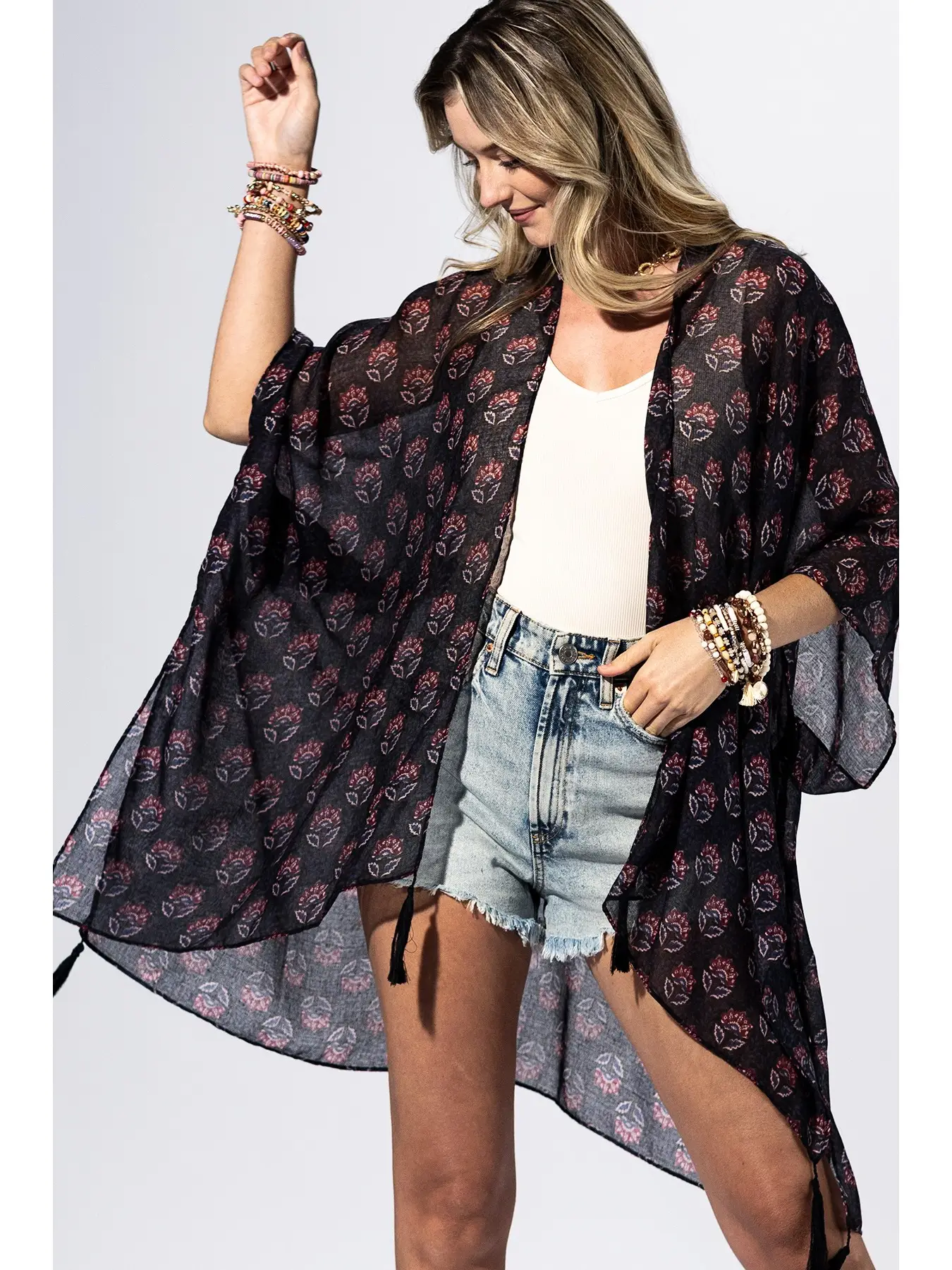 Midnight Medallion Tassel Kimono SALE!