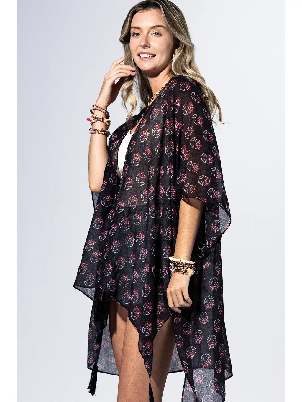 Midnight Medallion Tassel Kimono SALE!