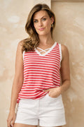 Hailey & Co  stripe sleeveless top