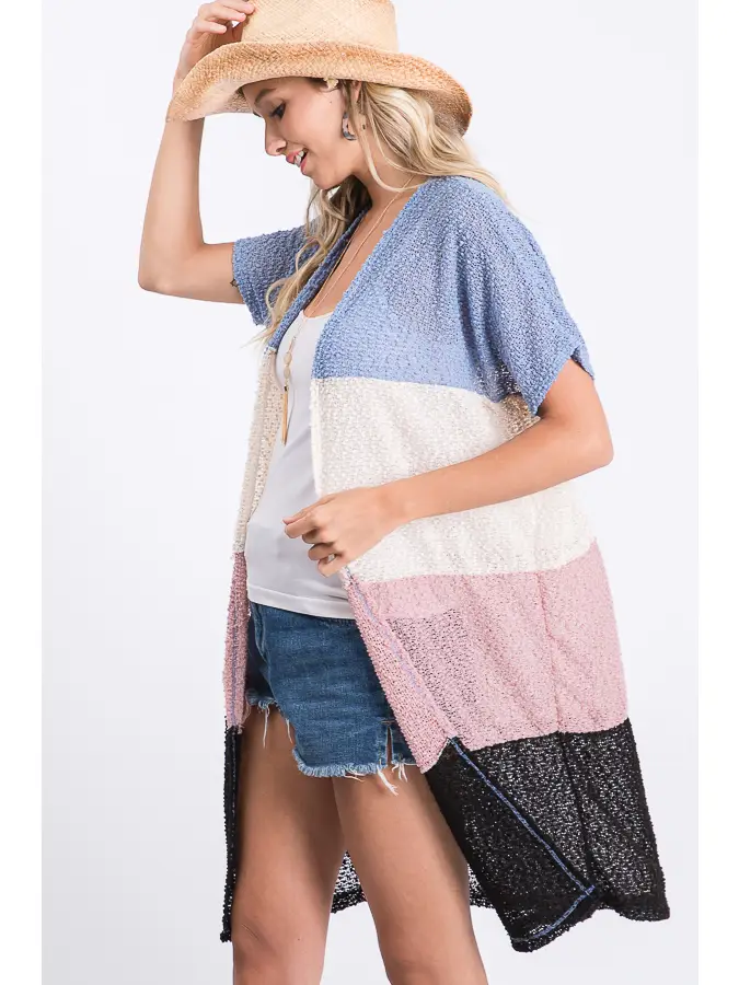 Casual Everyday Color Block Women's Cardigan