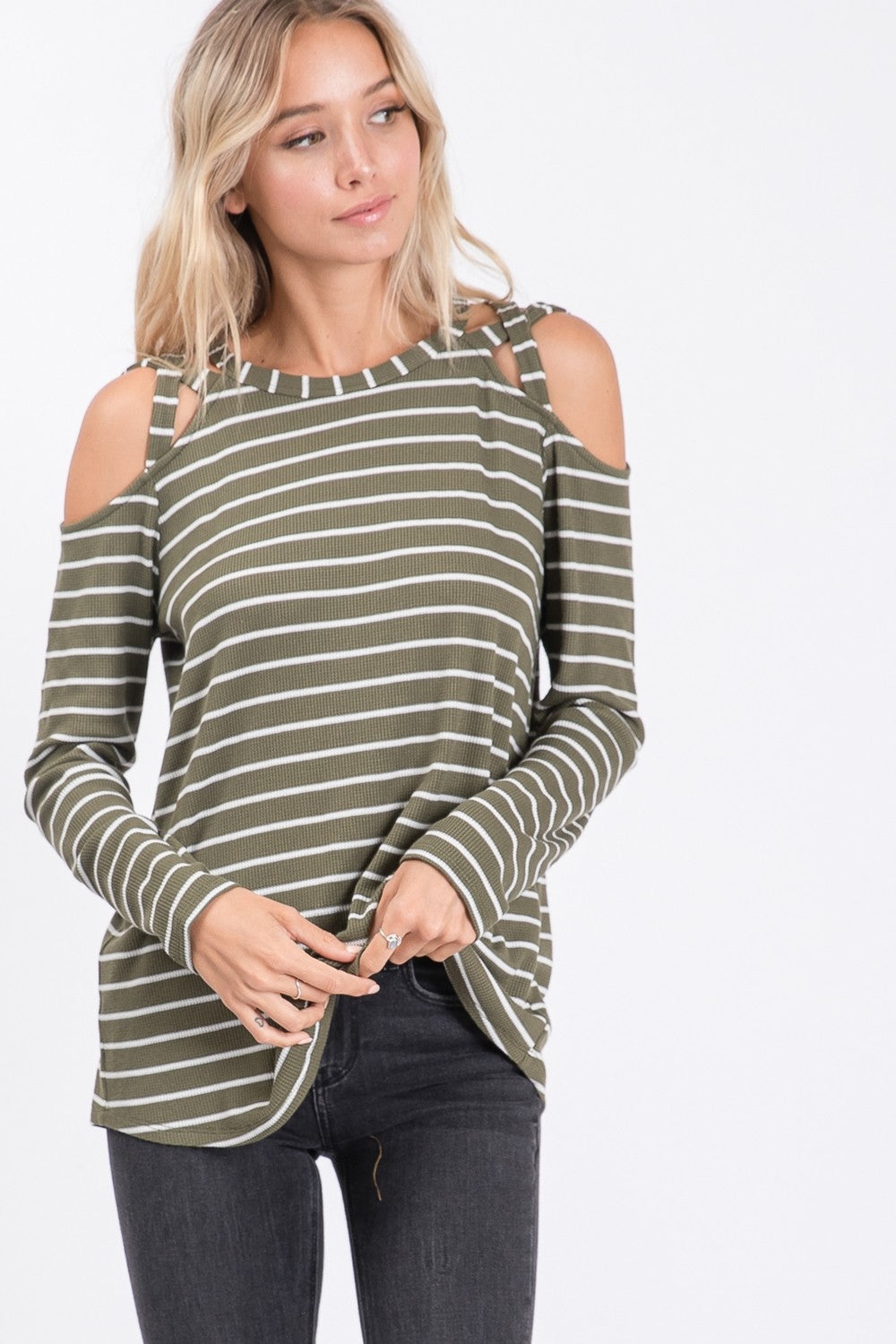 Hailey & Co Unique Criss Cross-cut  Top