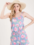 7th Ray Floral cami romper